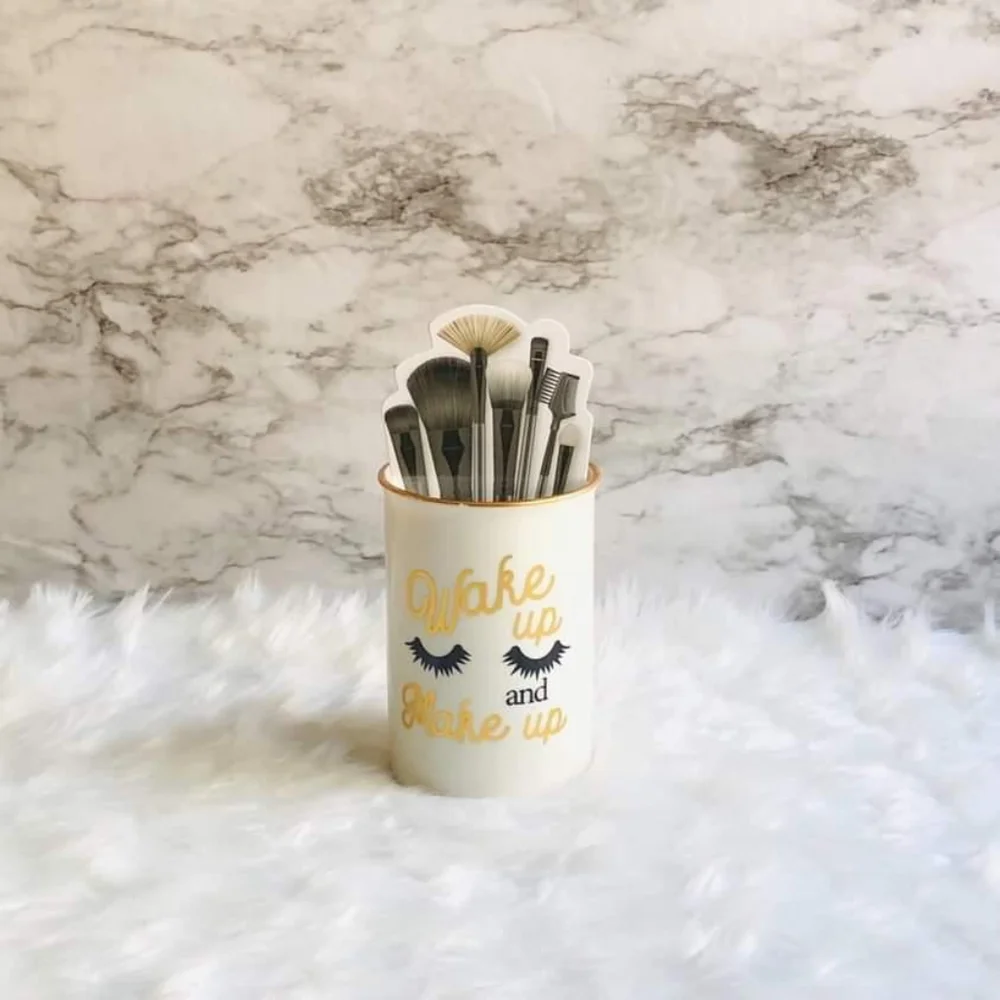 Makeup Brush Holder Wake Up And Make Up